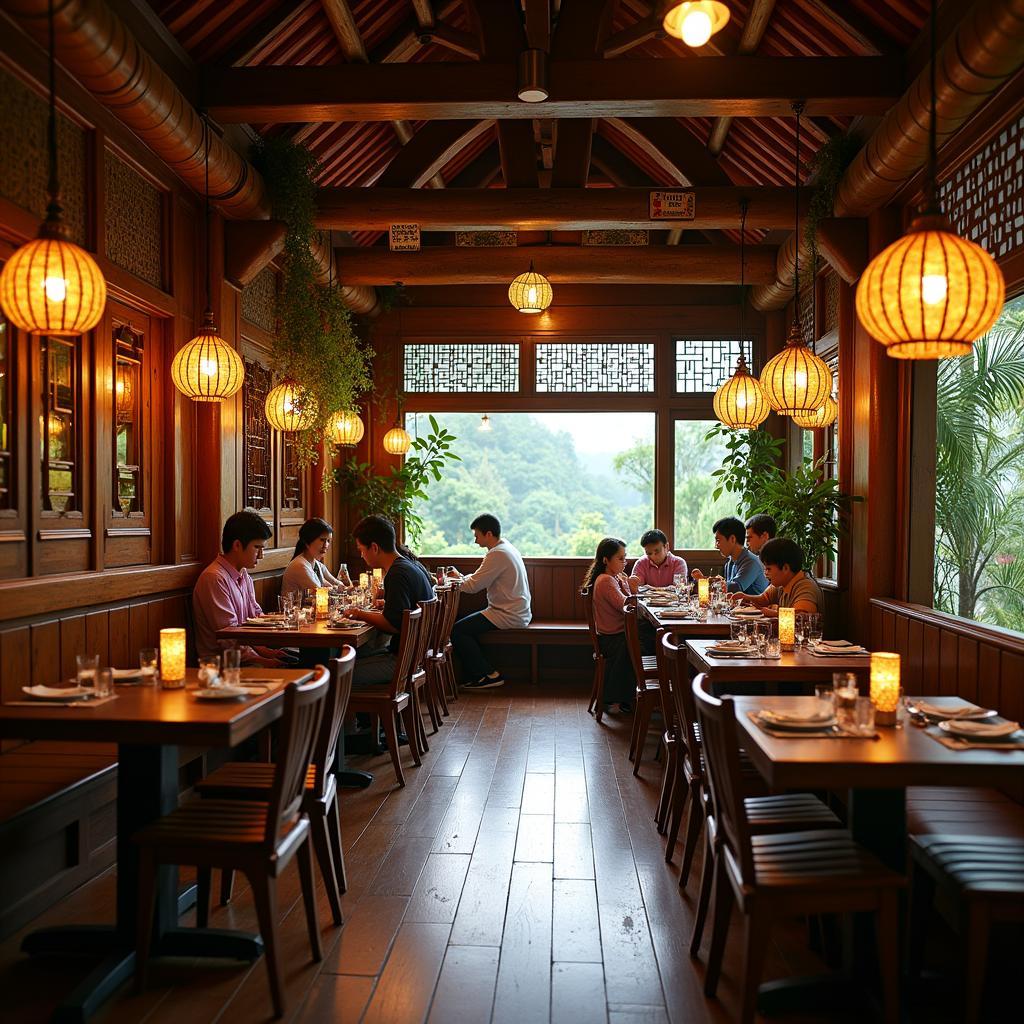 Không gian ấm cúng và trang trí mang đậm nét miền Nam tại Nhà hàng Phương Nam Điện Biên Phủ Bình Thạnh